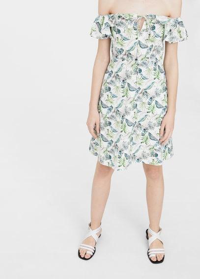 Mango Mango Frill Cotton Dress