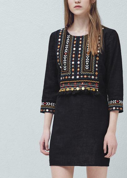 Mango Mango Bead Embroidery Dress