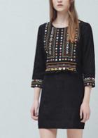Mango Mango Bead Embroidery Dress