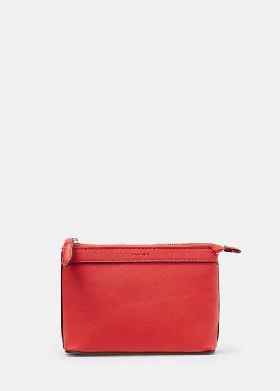 Mango Mango Saffiano-effect Cosmetic Bag