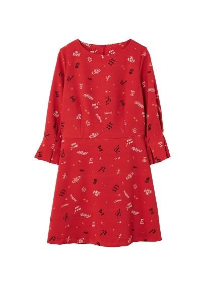 Mango Mango Graffiti Print Dress