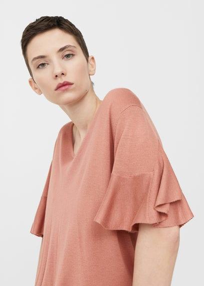 Mango Mango Ruffle Flowy Sweater