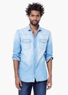 Mango Man Mango Man Slim-fit Light Denim Shirt