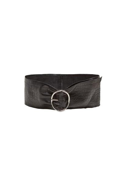 Mango Mango Croc-effect Leather Belt