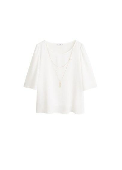 Mango Mango Necklace Blouse