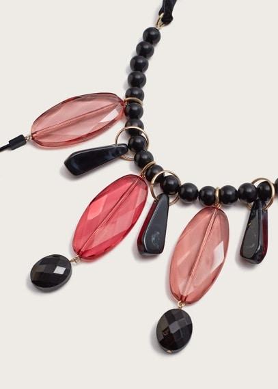 Violeta By Mango Violeta By Mango Pendant Beads Velvet Necklace