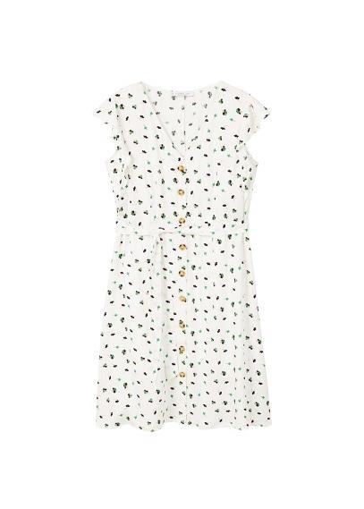 Violeta By Mango Violeta By Mango Buttoned Flowers Dress