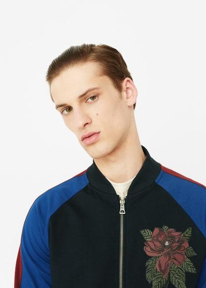 Mango Man Mango Man Contrast Panels Bomber Jacket