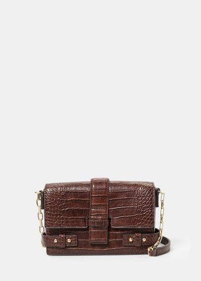 Violeta By Mango Cross-body Croc-effect Bag