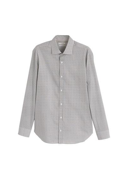 Mango Man Mango Man Slim-fit Mosaic Print Shirt