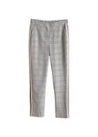 Mango Mango Contrasting Trims Checked Trousers