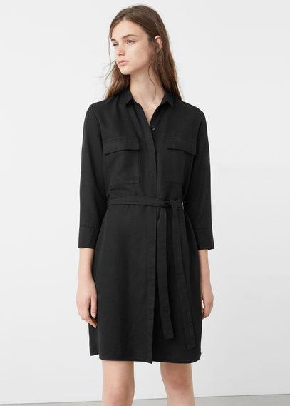Mango Mango Belt Shirt Dress