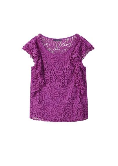 Violeta By Mango Violeta By Mango Ruffles Lace Top