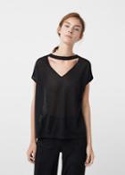 Mango Mango Front Slit Sweater