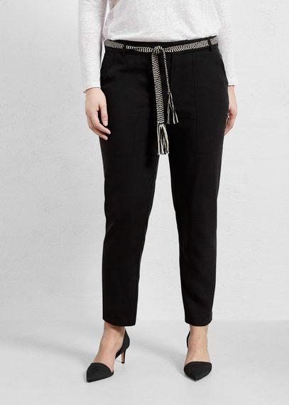 Violeta By Mango Soft Fabric Cord Trousers