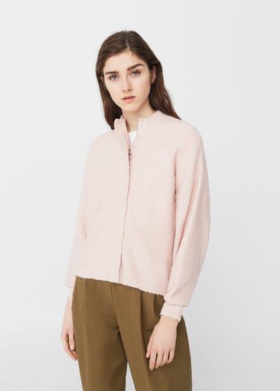 Mango Mango Textured Wool-blend Cardigan