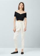 Mango Mango Bow Crepe Trousers