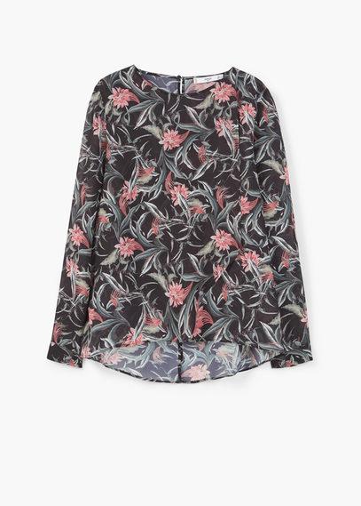 Mango Mango Wrap Floral Blouse