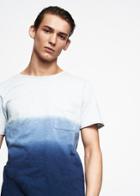 Mango Man Mango Man Ombr-stripe Cotton T-shirt