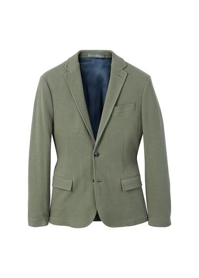 Mango Man Mango Man Herringbone-pattern Cotton Blazer
