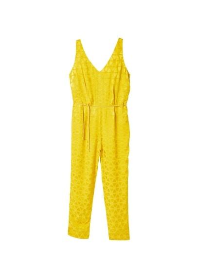 Mango Mango Cord Jacquard Jumpsuit