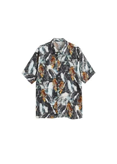 Mango Man Mango Man Printed Regular-fit Shirt