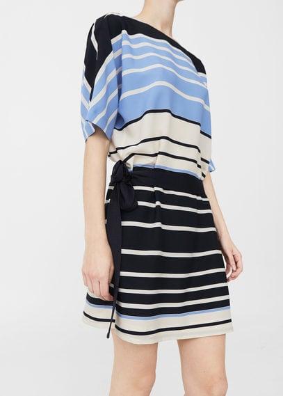 Mango Mango Striped Bow Dress