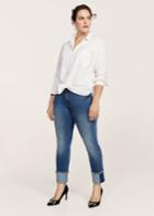 Violeta By Mango Violeta By Mango Turn-up Hem Slim Jeans