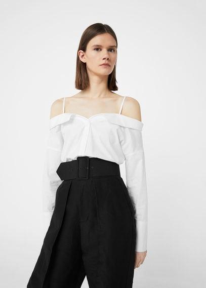 Mango Mango Off-shouldern Cotton Blouse