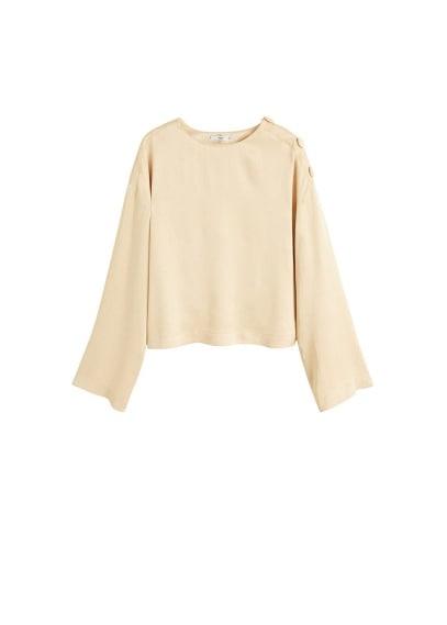 Mango Mango Buttons Satin Blouse