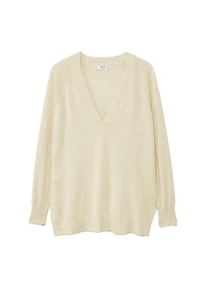 Mango Mango Knit Linen Sweater