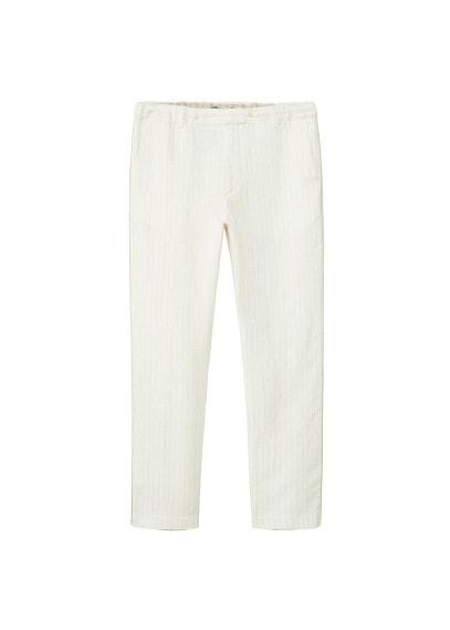 Mango Man Mango Man Striped Linen-blend Trousers