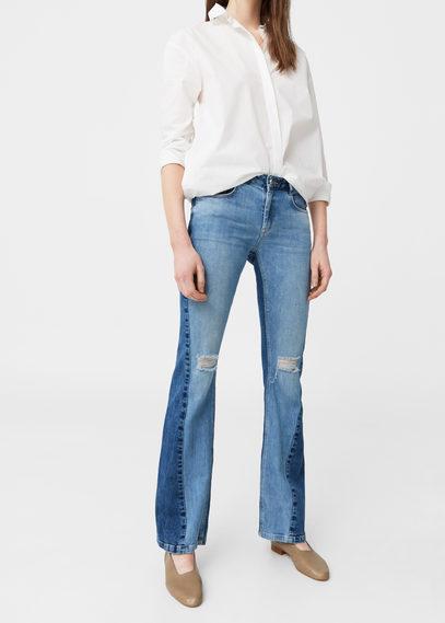 Mango Mango Flared Twotones Jeans