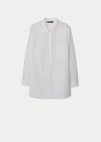 Violeta By Mango Chest-pocket Cotton Blouse
