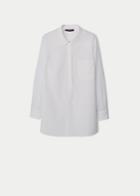Violeta By Mango Chest-pocket Cotton Blouse