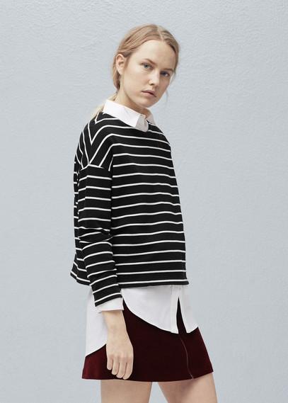 Mango Mango Striped Cotton-blend Sweatshirt