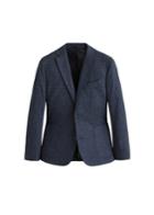 Mango Man Mango Man Slim-fit Micro Check Wool-blend Blazer