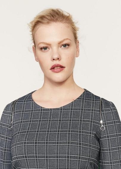 Violeta By Mango Violeta By Mango Contrasting Trims Checked Dress