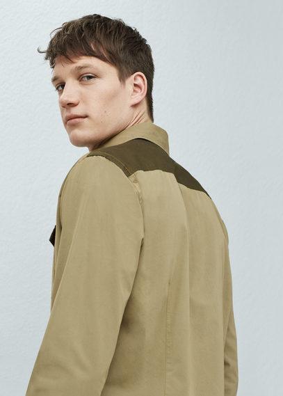 Mango Man Mango Man Slim-fit Contrast Appliqu Shirt