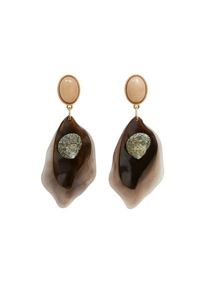 Violeta By Mango Violeta By Mango Combined Shell Earrings
