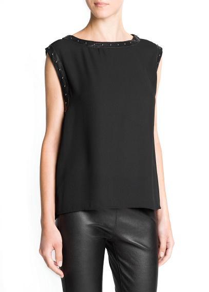 Mango Studded Loose-fit Top
