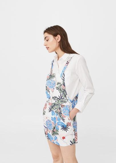 Mango Mango Ring Printed Pinafore Dress