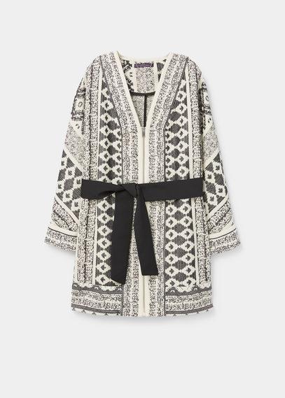 Violeta By Mango Jacquard Cotton Jacket