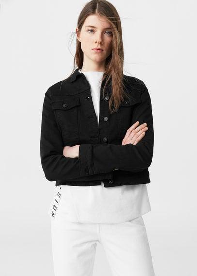 Mango Mango Black Denim Jacket