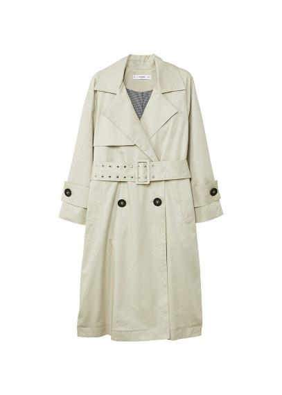Mango Mango Belt Cotton-blend Trench