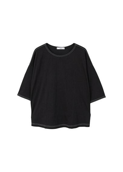 Mango Mango Contrast Seam T-shirt
