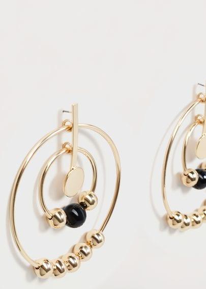 Violeta By Mango Violeta By Mango Bead Hoop Earrings