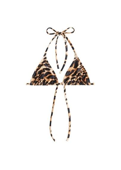 Mango Mango Animal Print Bikini Top