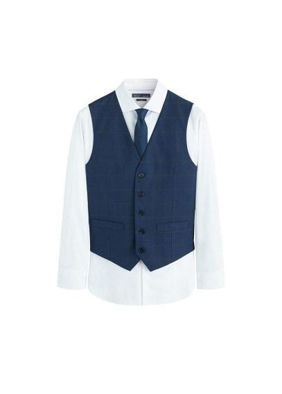 Mango Man Mango Man Slim-fit Checked Suit Waistcoat