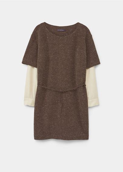 Violeta By Mango Violeta By Mango Cotton Wool-blend Dress